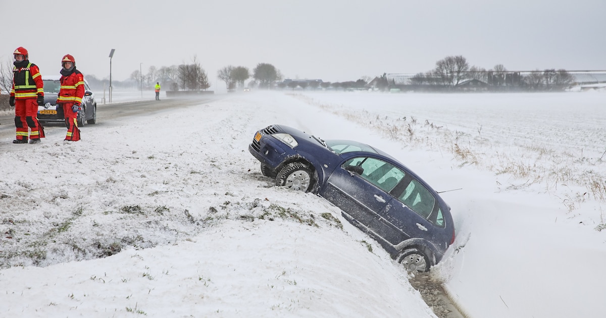 Automobilist komt naast de weg terecht in Bellingwolde