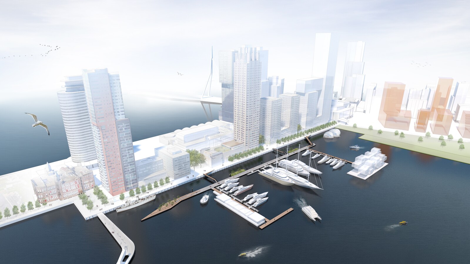 Monaco aan de Nieuwe Maas: bedrijven willen haven voor superjachten in ...