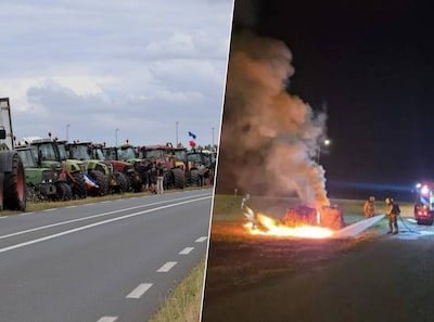 Tientallen boeren voeren actie langs wegen, meerdere branden: ‘Wij zijn geen Extinction Rebellion’