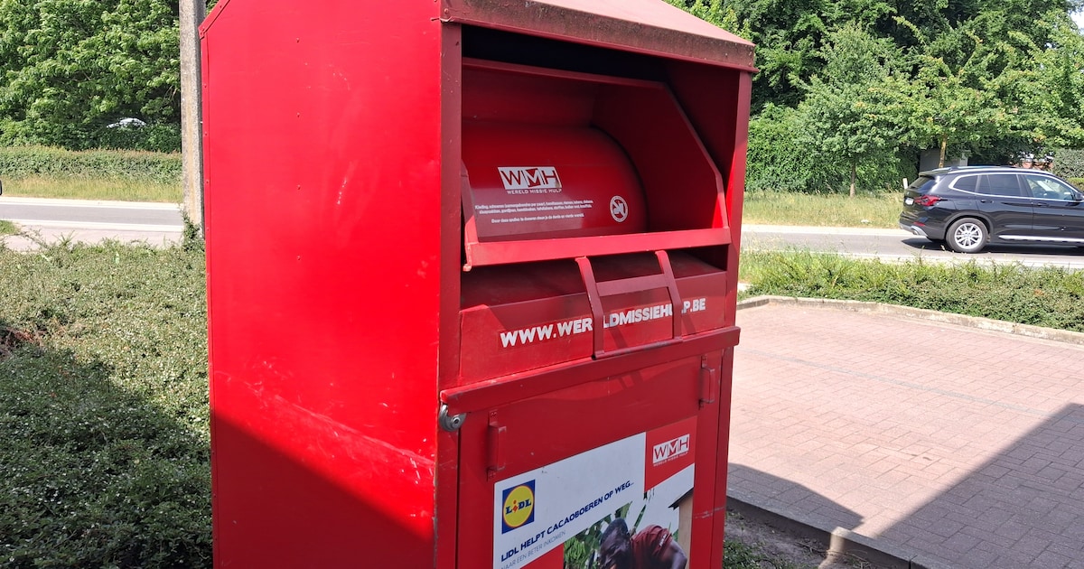 Rode textielcontainers verdwijnen uit Kalmthout na stopzetting activiteiten We Make Hope vzw