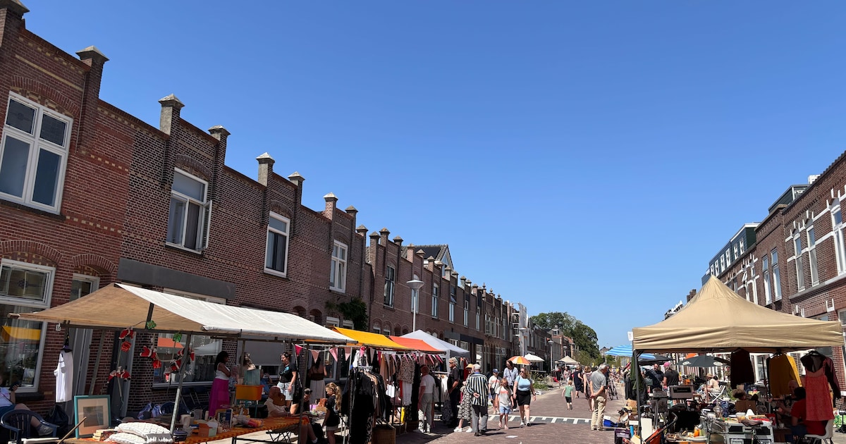 Rommelmarkt in Kort Haarlem trekt honderden bezoekers, maar hitte zorgt voor vroege opruiming