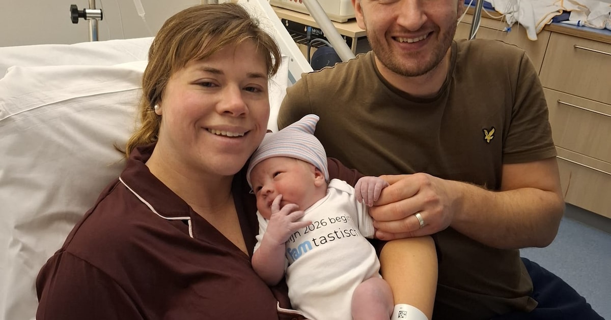 Daan is een van de eerste Brabantse baby's van 2026, eerste geboorte vlak na middernacht