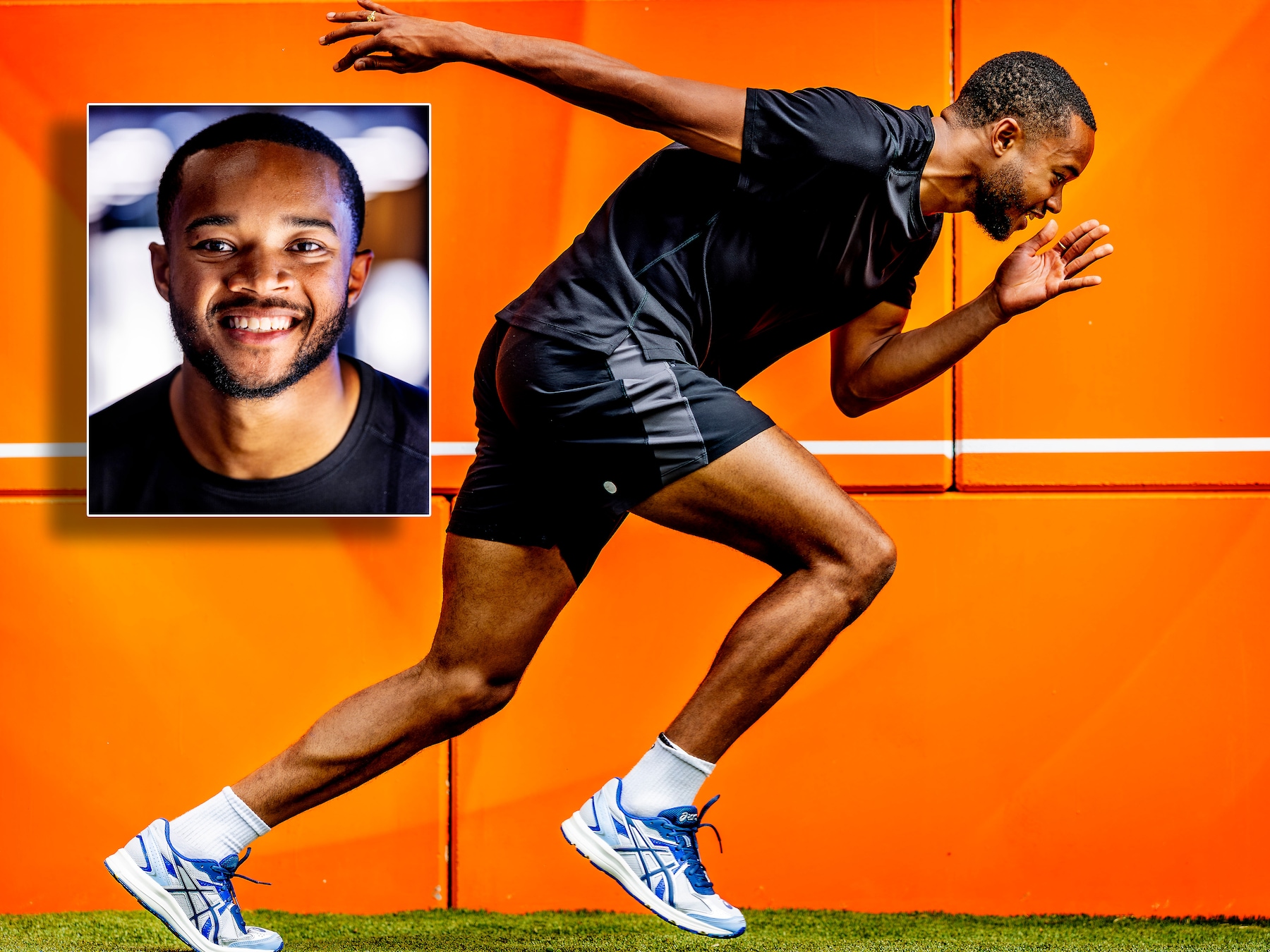 De snelste man van Nederland eet witte bolletjes vruchtenhagel om te vliegen over de baan: ‘WK-finale is grote doel’