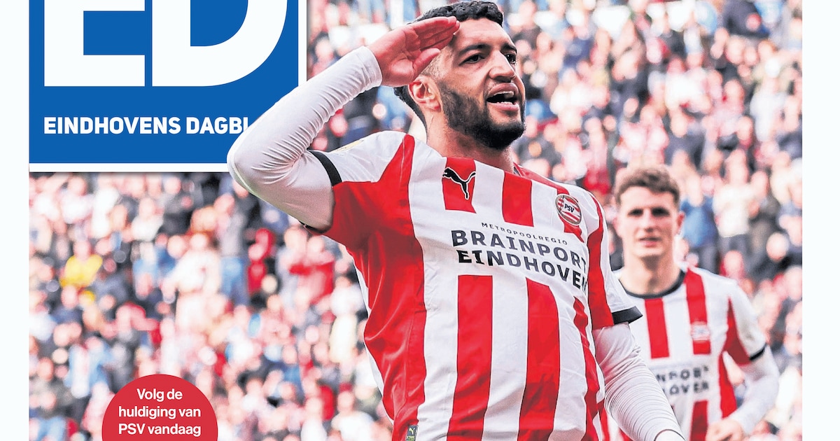 Unieke herinnering aan het 27ste kampioenschap van PSV: voorpagina ingelijst verkrijgbaar