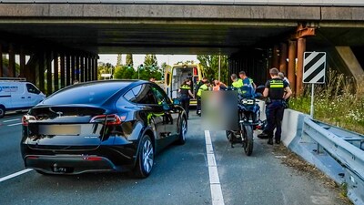Motorrijder gewond bij eenzijdig ongeluk op knooppunt Velperbroek in Arnhem