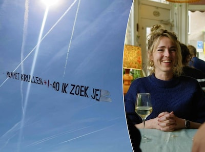 Vliegtuigje met opvallende tekst boven Eindhoven: Anne (34) zoekt man die ze als kind vals aanwees a