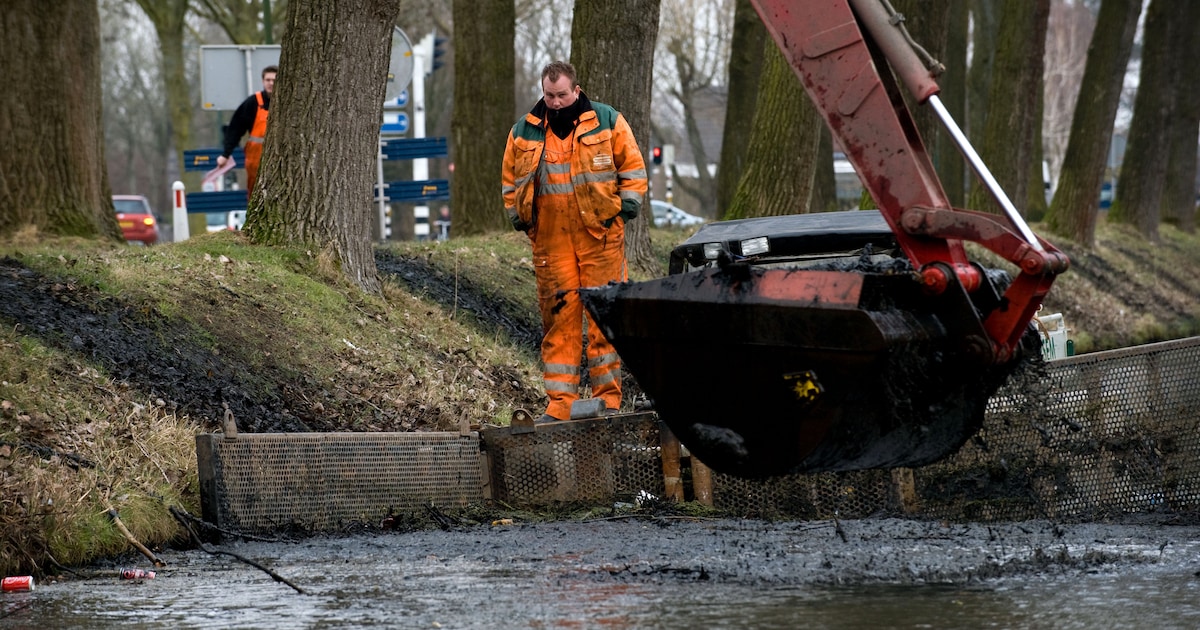 Baggerwerkzaamheden aan zandvanger in Cromvoirt