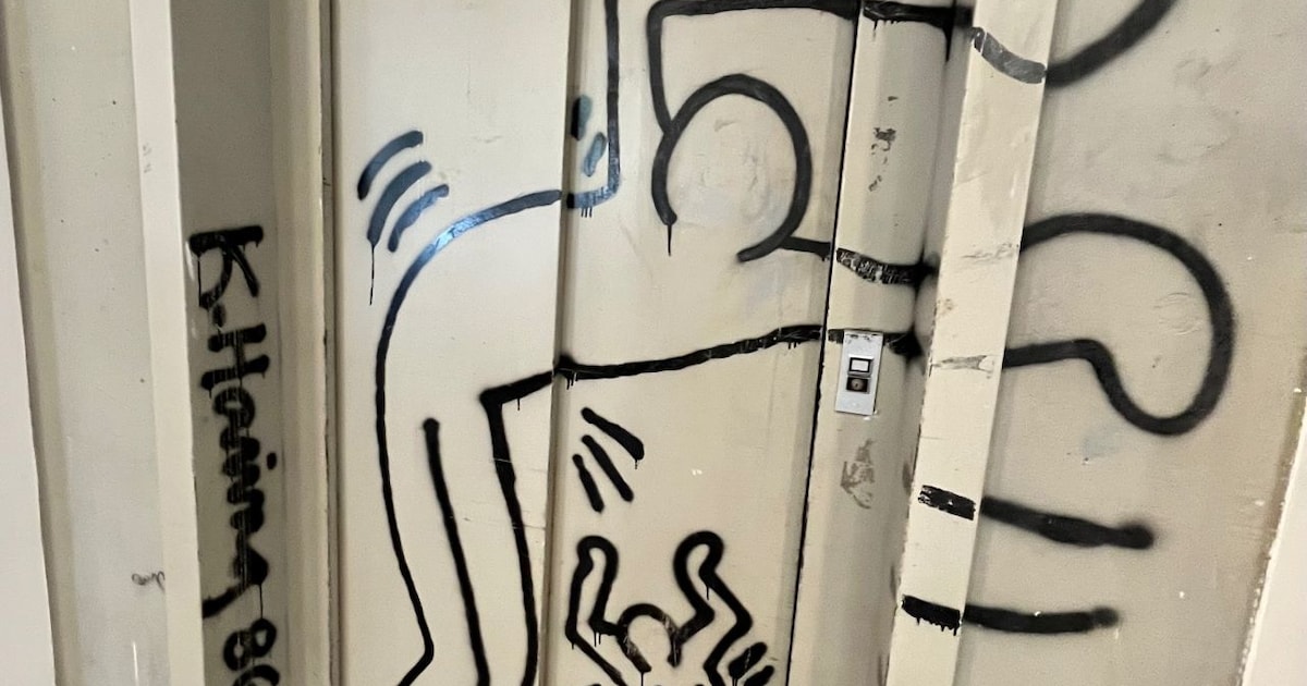 Hoe kunstenaar Keith Haring de lift van de Utrechtse kunstacademie iconisch maakte