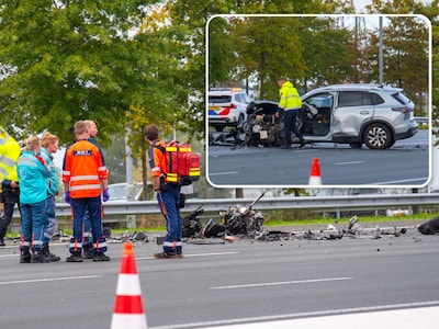 A2 tot vanavond dicht na ernstig ongeluk met mogelijk een spookrijder: meerdere gewonden