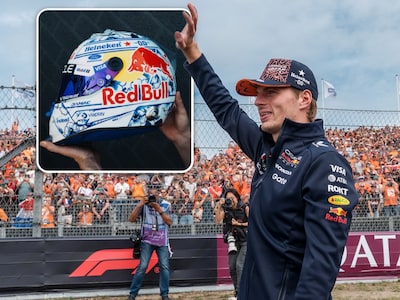 Max Verstappen presenteert speciale helm voor laatste grand prix op Zandvoort