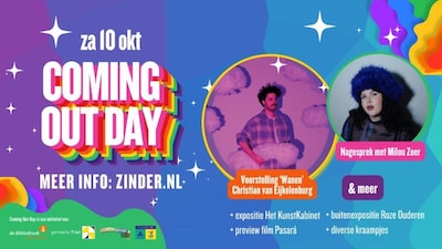 Zinder in Tiel houdt avond rond Coming Out Day