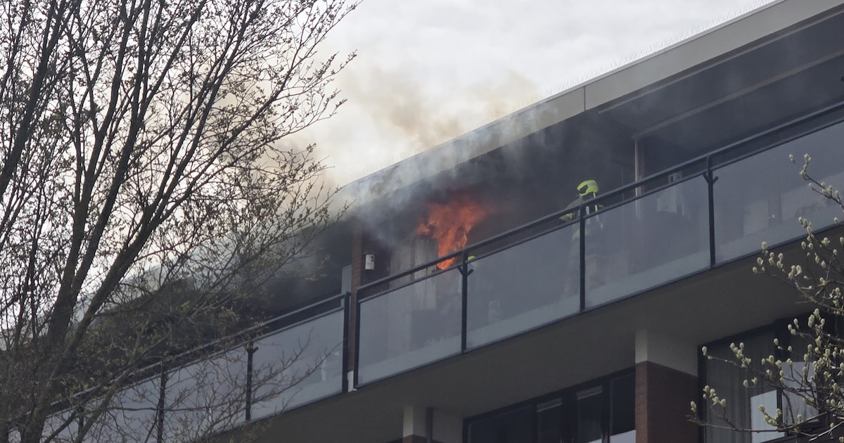 Brand op balkon van woning op Willy Sluiterstraat in Katwijk