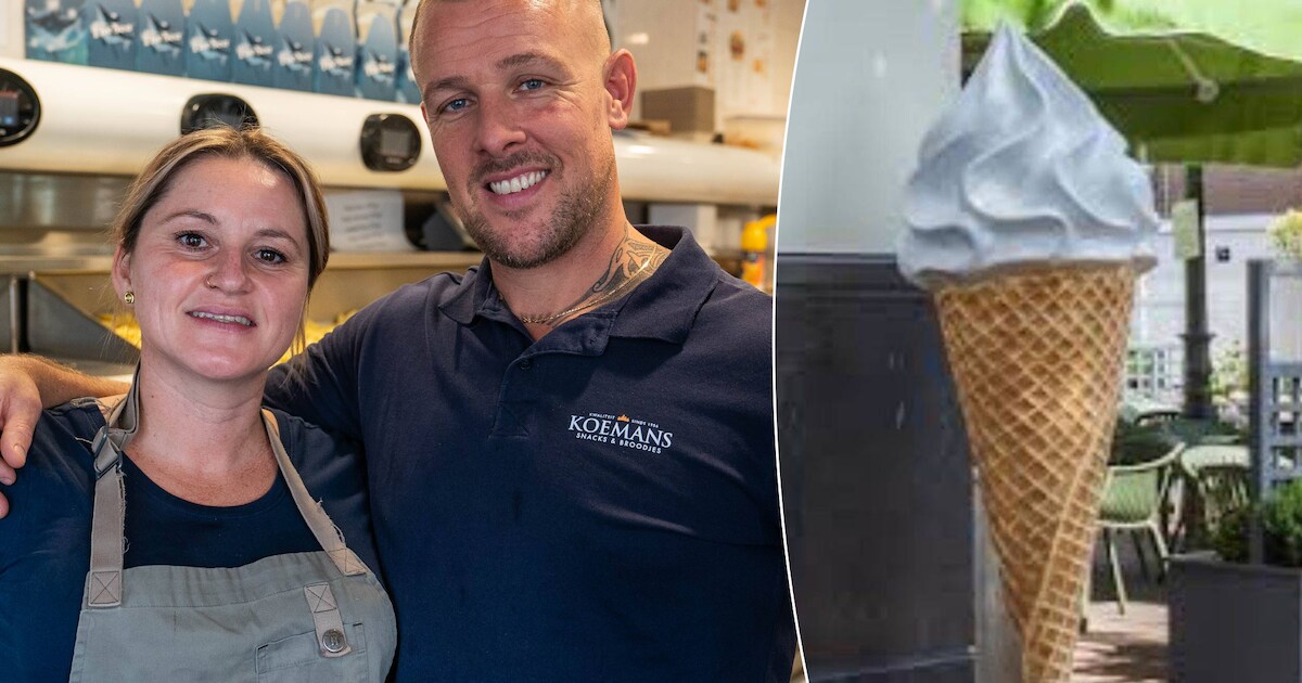 ‘Wie heeft ons ijs ergens zien staan?’ Vinder van manshoge ijshoorn van ...