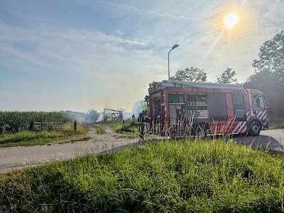 Brand in schuur op De Kalveren in Beusichem