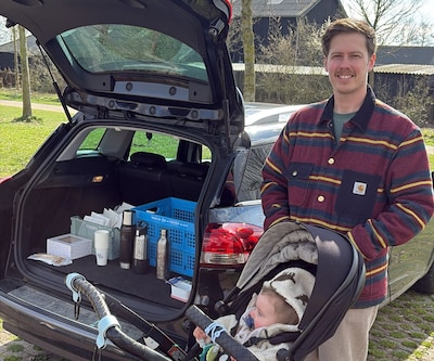 Met de kinderwagen op pad: Jaap organiseert wandelingen met vaders in Nijmegen
