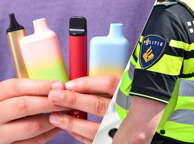 Politie vindt grote hoeveelheid vapes en snus in loods in Dongen, twee mensen aangehouden