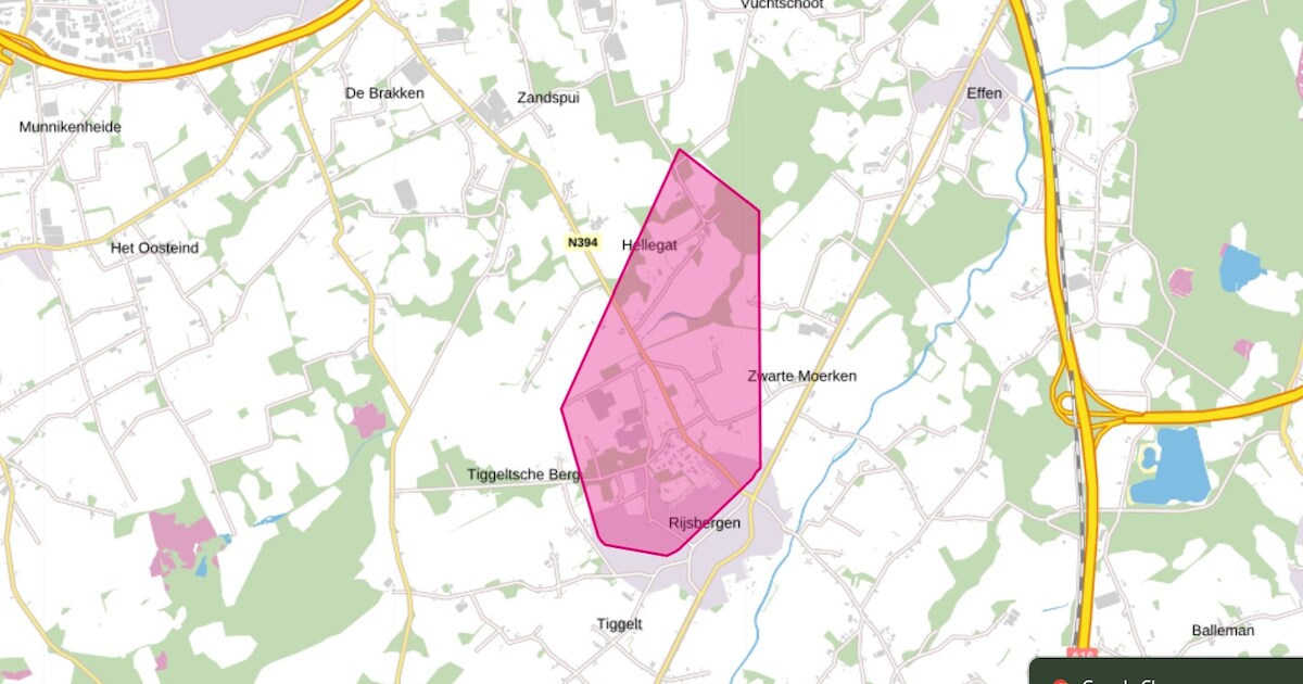 Stroomstoring Rijsbergen grotendeels verholpen