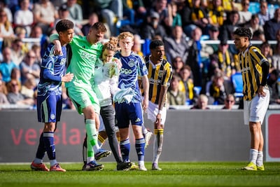 Ajax goalkeeper Joeri Heerkens (19) suffers serious injury