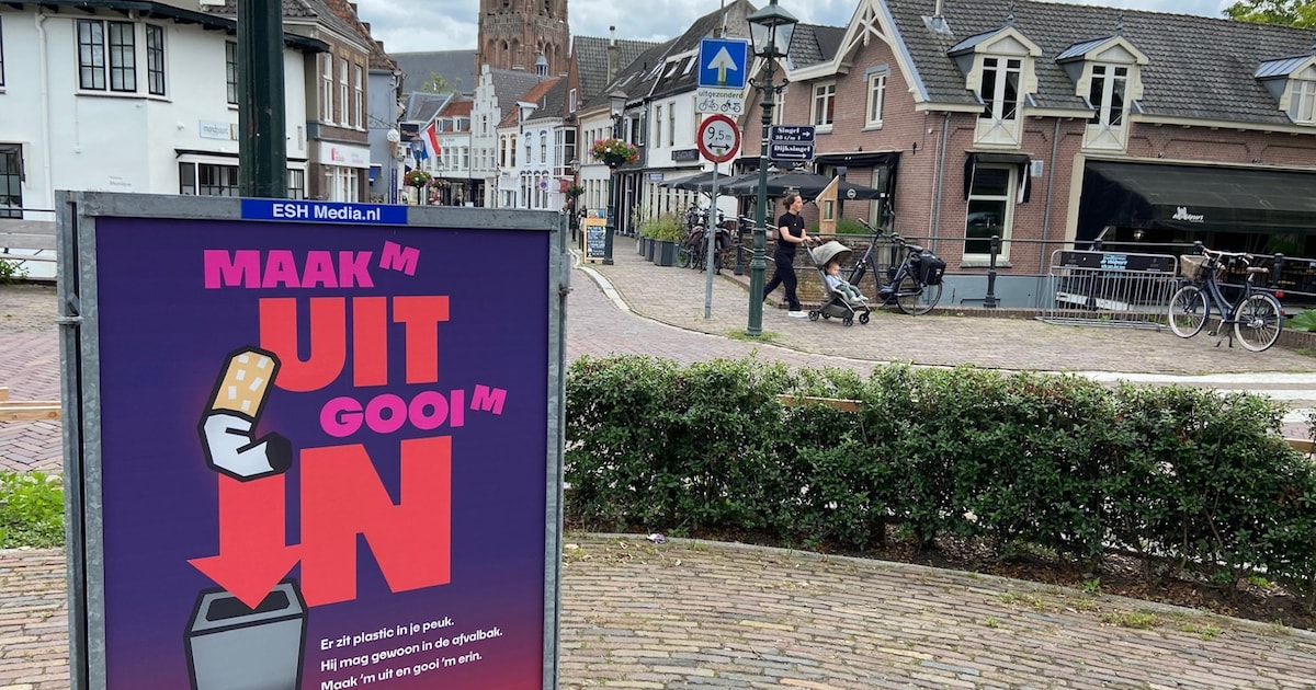 Vrijwilligers ruimen peuken op in Wijk bij Duurstede