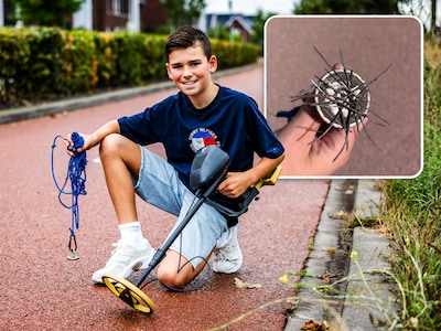 Gerben en Marlies kregen steeds een lekke band, totdat zoon Dani (10) met magneet het mysterie ontrafelt