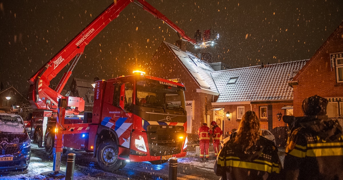 Schoorsteenbrand in Winschoten snel onder controle