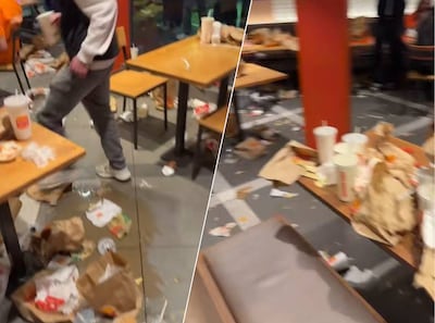 Video toont gigantische troep bij Burger King op Koningsdag in Arnhem: etensresten in alle hoeken en
