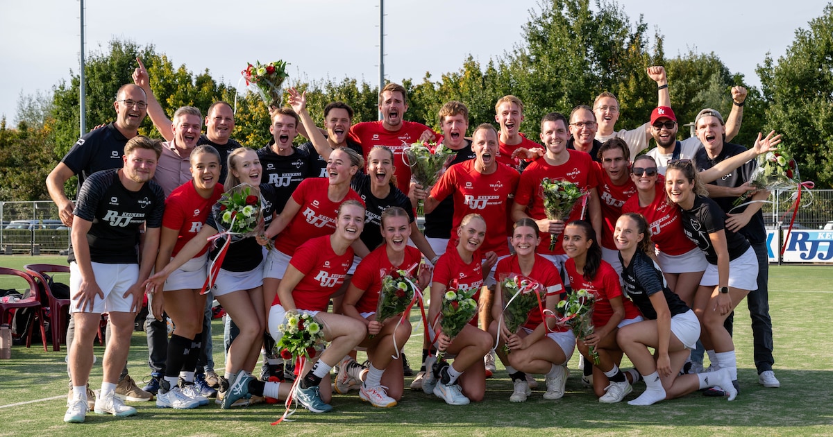 Korfballers Telstar promoveren naar de hoofdklasse: ‘De spelers hebben veel voor elkaar over’