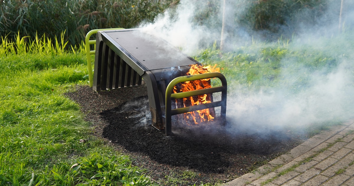 Sporttoestel in Berkel en Rodenrijs in brand gestoken, brandweer blust met emmers water brand