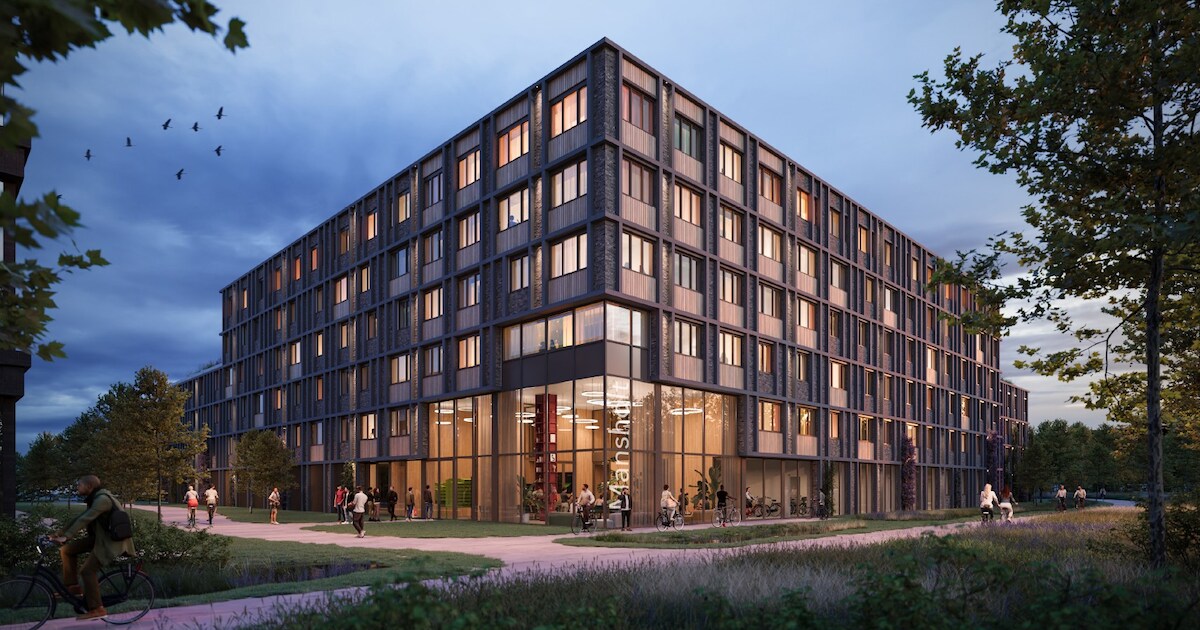 Zo gaat het nieuwe studentencomplex aan de Mansholtlaan eruit zien ...