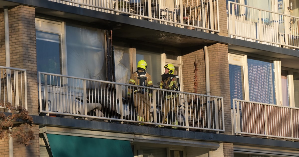 Brand op balkon in Breda, bewoner appartement ongedeerd
