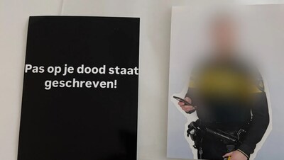 Verdachte bedreigt politieagent met de dood en stopt kaart in brievenbus: ‘Pas op je dood staat geschreven’