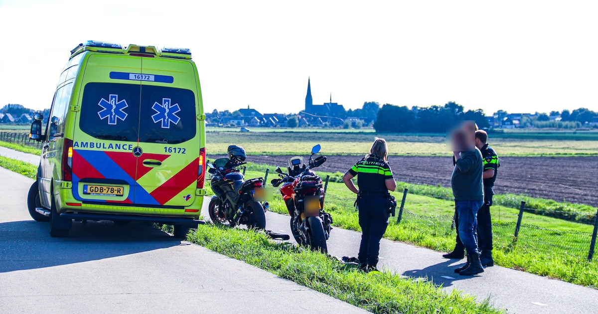Motorrijder hard onderuit gegaan in Leimuiden