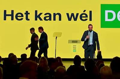 Premier Jetten door beveiliging afgevoerd bij D66-congres