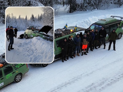 Besneeuwde wegen en -30 graden: deze vrienden rijden in oude barrels van Bodegraven naar Zweden