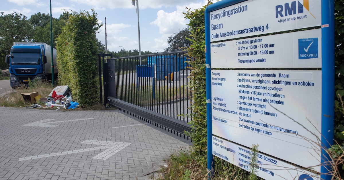 Milieustraat Baarn per augustus alleen toegankelijk met pas, inwoners uit Eemnes niet meer welkom