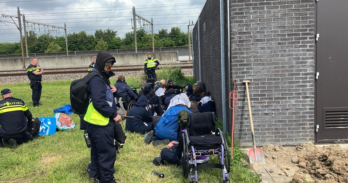 Politie verwijdert demonstranten van Betuweroute, deskundige schrikt van de beelden