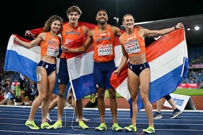 Brons voor estafetteploeg: Lieke Klaver en Terrence Agard zien 'gouden' positie uit handen glippen