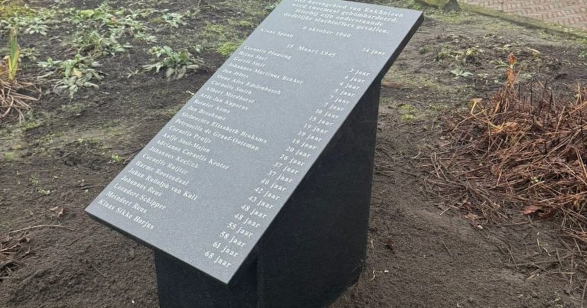 Enkhuizen herdenkt slachtoffers van bombardementen in de Tweede Wereldoorlog