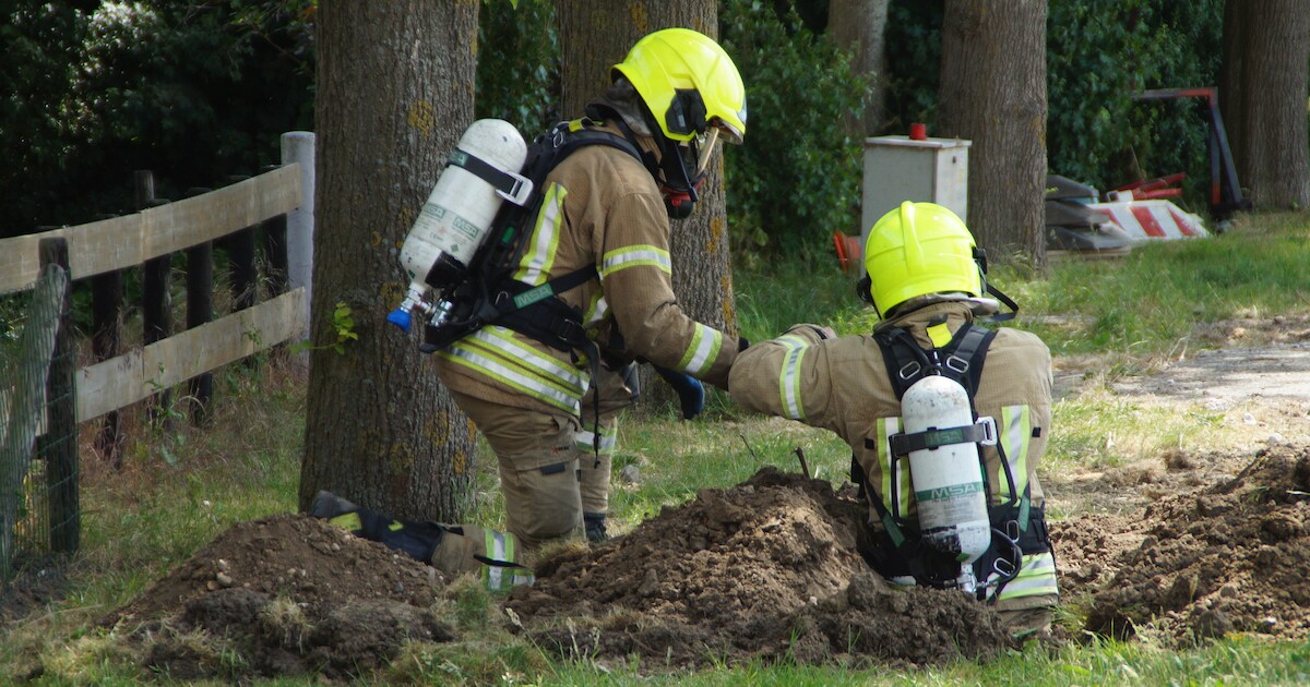 Gasleiding geraakt bij voorbereidend werk voor glasvezelverbinding Abbenbroek