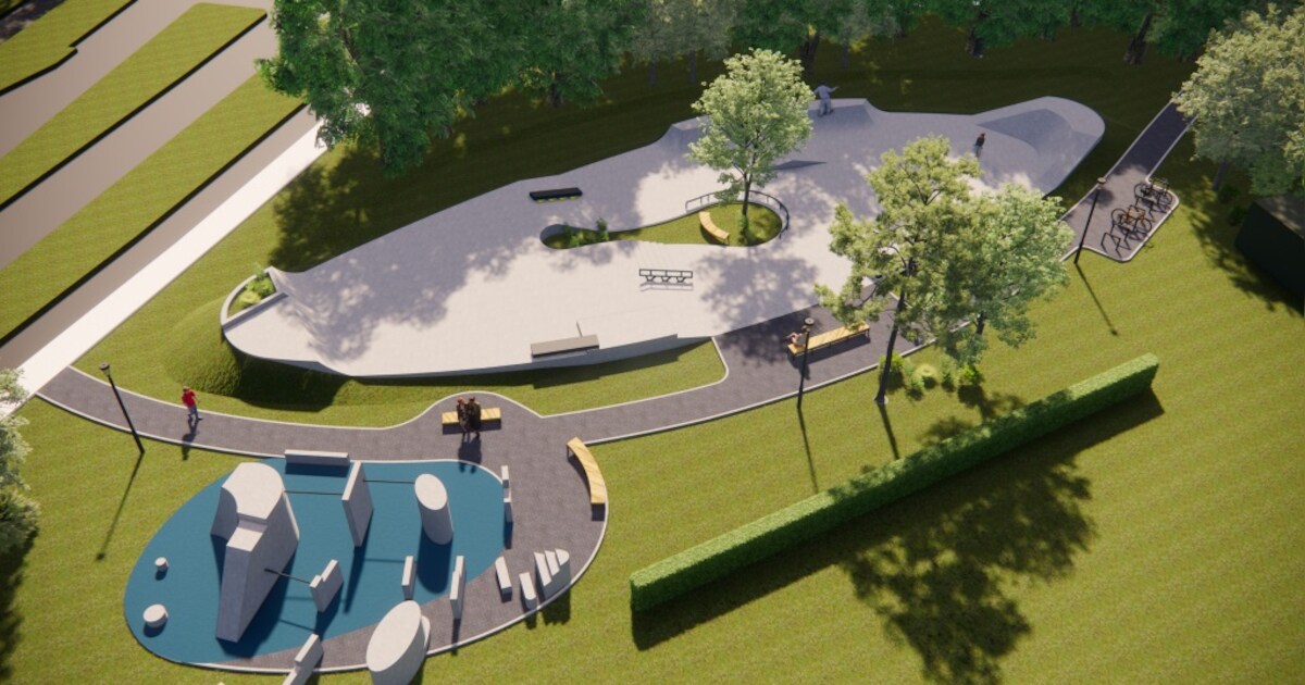 Start werkzaamheden skatepark Santpoort-Noord in Velsen