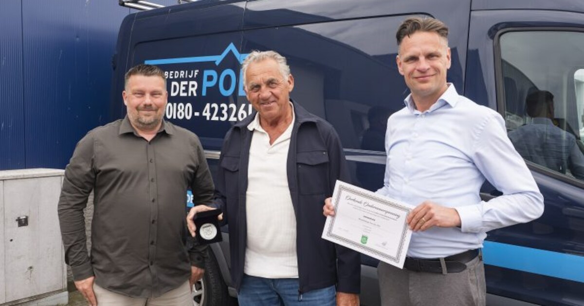 Zilveren penning voor Bouwbedrijf Van der Pol in Ridderkerk
