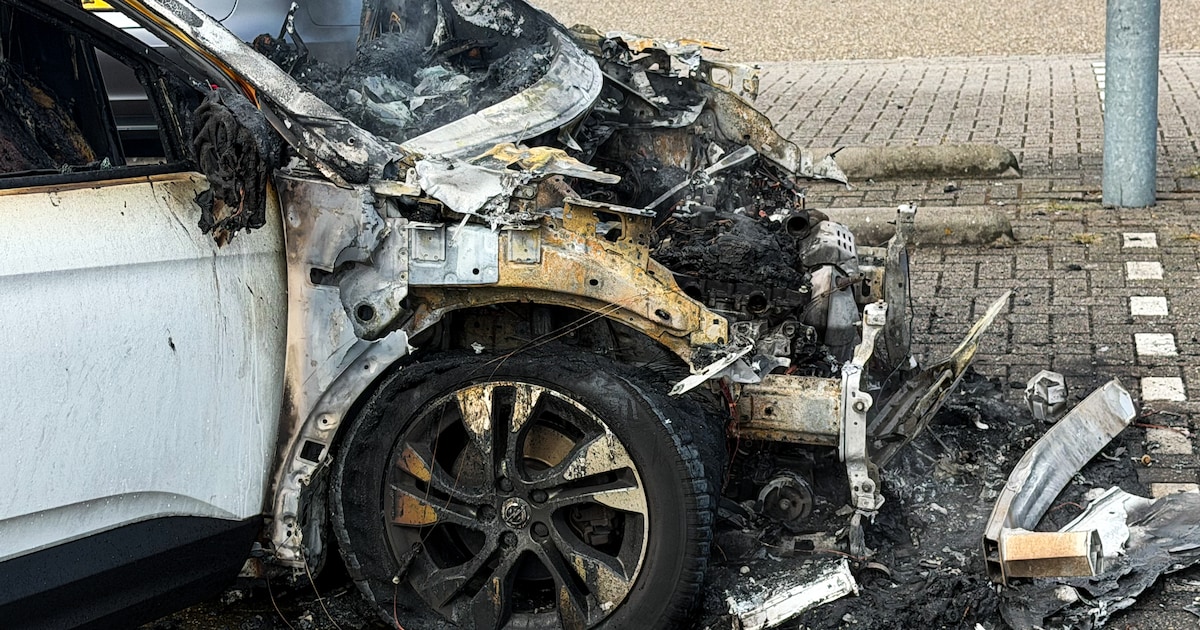 Auto uitgebrand op parkeerplaats aan Jadestraat in Bleiswijk