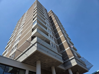 Wat doen die netten aan de Bossche flat? Loszittende gevelstenen blijken oorzaak, herstel laat nog o