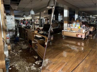 Ravage bij bekende boekhandel nadat bovenbuur de kraan bij cv open laat staan: ‘Het regende boven de