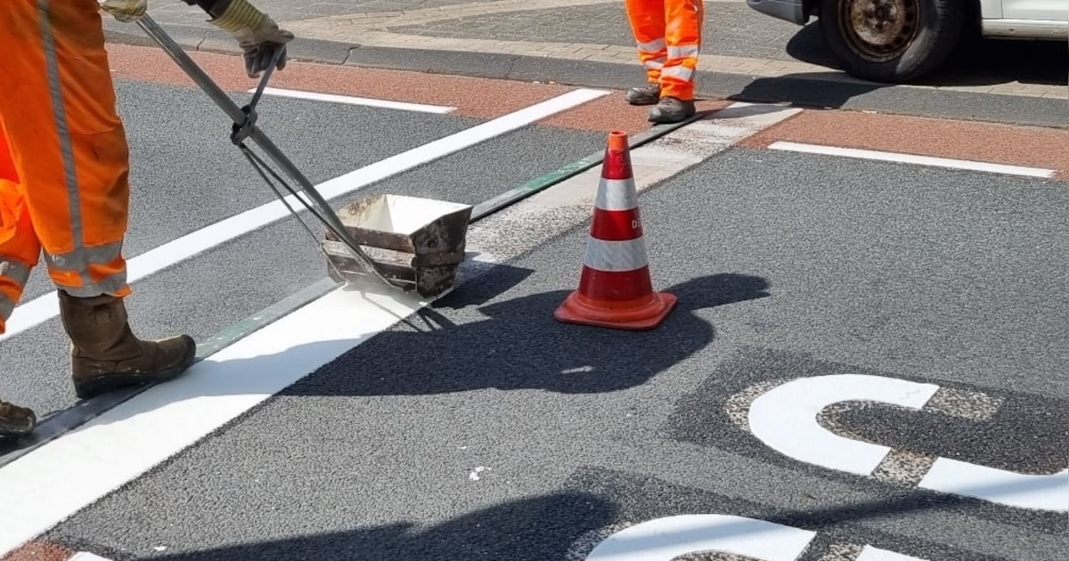 Wegmarkeringen in Bunschoten worden vernieuwd
