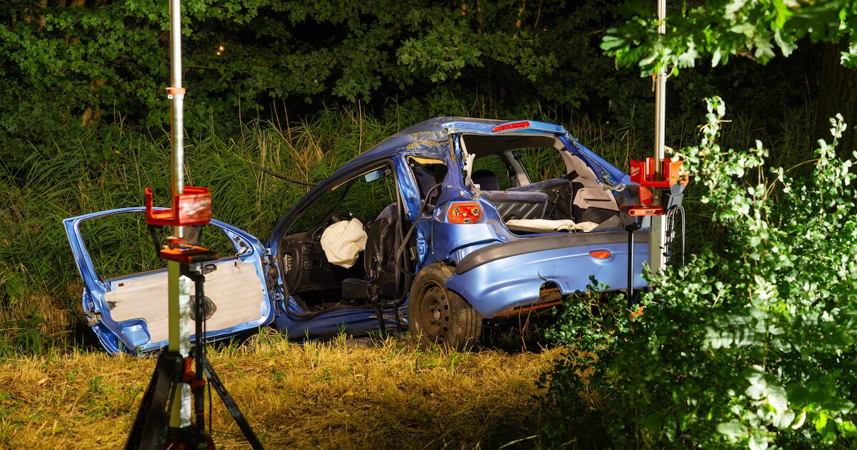 Man (21) onder invloed van alcohol: gewond bij botsing tegen boom, auto ...