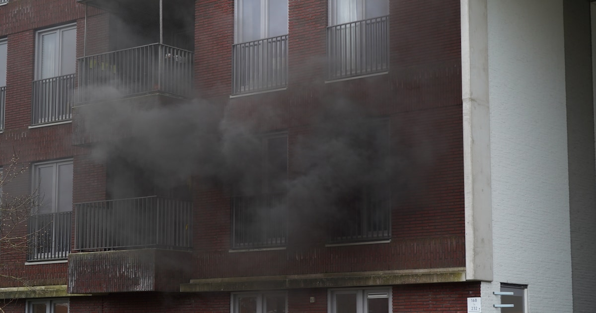Zwarte rookwolken bij brand in portiekwoning in Nootdorp, bewoner naar ...