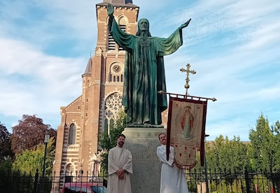 Zo druk als bij de onthulling van het Heilig Hartbeeld zal het honderd jaar later niet worden