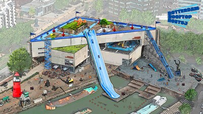 Rotterdamse Dakendagen viert tiende editie met glijbaan bij Maritiem Museum