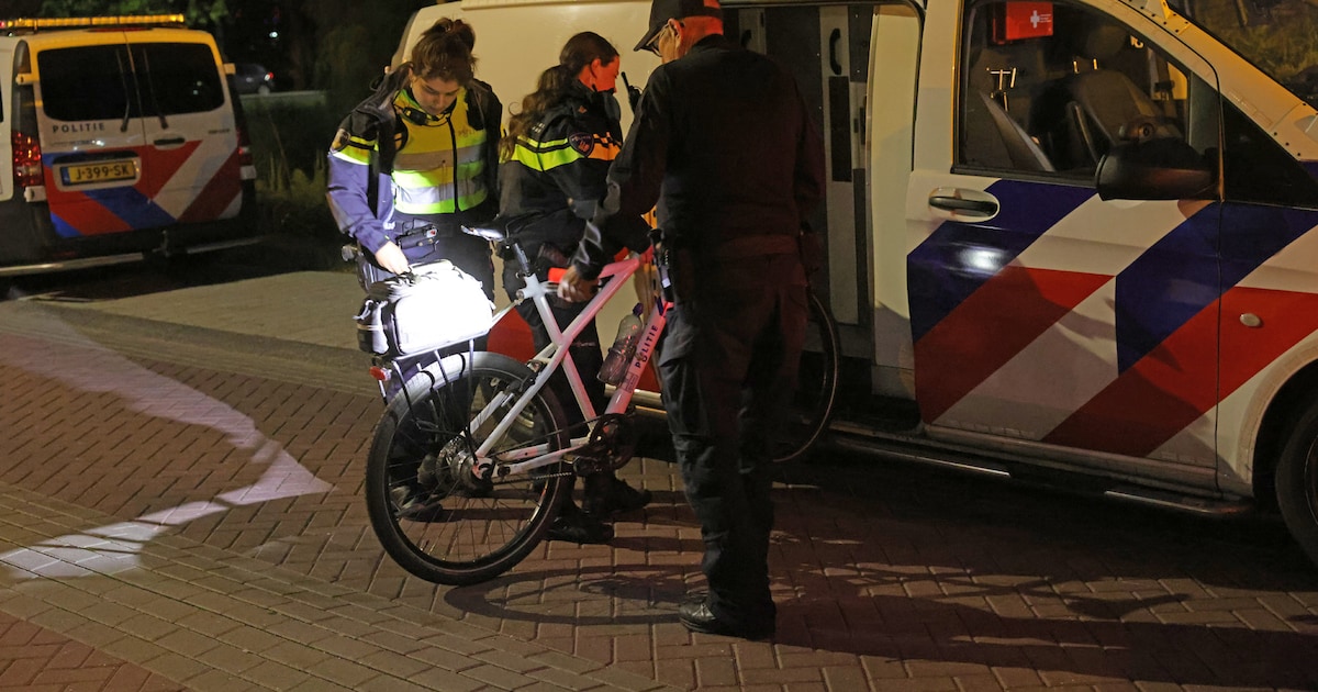 Agent op de fiets komt ten val en klapt op geparkeerde auto in Waalwijk